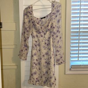 Flattering Nasty Gal Lilac Floral Square Neck Dress. Size S.